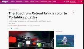 
							         The Spectrum Retreat brings color to Portal-like puzzles - Polygon								  
							    