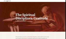 
							         The Spiritual Disciplines: Gratitude | The Art of Manliness								  
							    