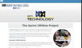 
							         The Sprint 1Million Project at Newport News Public Schools								  
							    