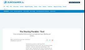 
							         The Stanley Parable - Test • Eurogamer.de								  
							    