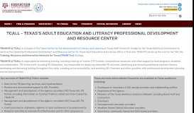 
							         The State's Professional Development Center - TCALL - Texas A&M ...								  
							    