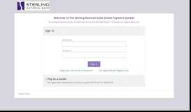 
							         The Sterling National Bank Online Payment System! - Sign In								  
							    