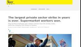 
							         The Stop & Shop supermarket strike is over after union reaches deal ...								  
							    