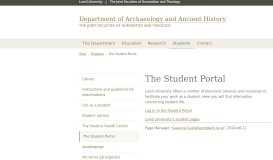 
							         The Student Portal | Department of Archaeology and Ancient History ...								  
							    