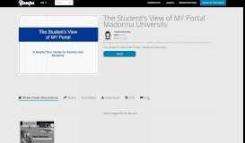 
							         The Student's View of MY Portal - Madonna University - Yumpu								  
							    