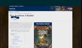 
							         The Sunless Citadel | Dungeons and Dragons Wiki | FANDOM ...								  
							    