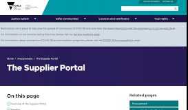 
							         The Supplier Portal | Department of Justice and Community Safety ...								  
							    