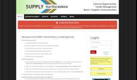 
							         the SUPPLY Hertfordshire e-Tendering Portal								  
							    
