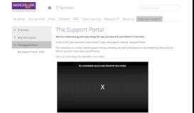 
							         The Support Portal (The University of Manchester) - IT Services								  
							    