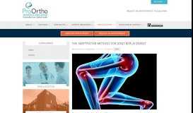 
							         The SwiftPath® Method for Joint Replacement | ProOrtho								  
							    