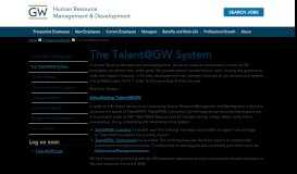 
							         The Talent@GW System | Human Resource Management and ...								  
							    