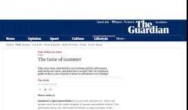 
							         The taste of summer | Food | The Guardian								  
							    