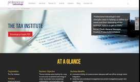 
							         The Tax Institute & Microsoft SharePoint - Professional Advantage								  
							    