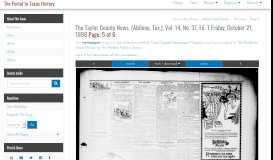 
							         The Taylor County News. (Abilene, Tex.) - The Portal to Texas History								  
							    