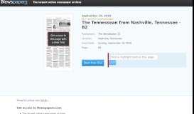 
							         The Tennessean from Nashville, Tennessee on September 19, 2010 ...								  
							    