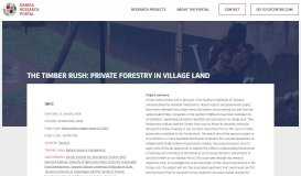 
							         The Timber Rush: Private Forestry in Village Land | Danida Research ...								  
							    