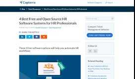 
							         The Top 12 Free and Open Source HR Software for Your Small Business								  
							    