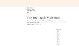 
							         The Top Travel Web Sites | Travel + Leisure								  
							    