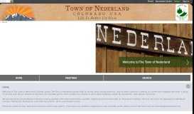 
							         The Town of Nederland - Home								  
							    