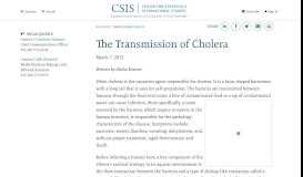 
							         The Transmission of Cholera | Center for Strategic and International ...								  
							    