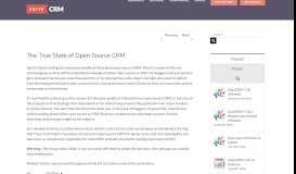 
							         The True State of Open Source CRM - SuiteCRM								  
							    