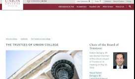 
							         The Trustees of Union College | Union College								  
							    