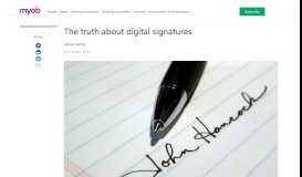 
							         The truth about digital signatures is out there, somewhere - MyOB								  
							    