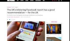 
							         The UK's blistering Facebook report has a good recommendation ...								  
							    