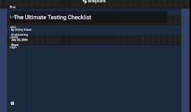 
							         The Ultimate Testing Checklist — SitePoint								  
							    