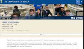 
							         The Union - The University of Tulsa								  
							    