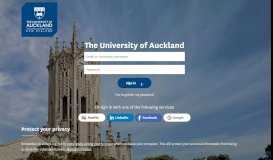 
							         The University of Auckland Login Service								  
							    