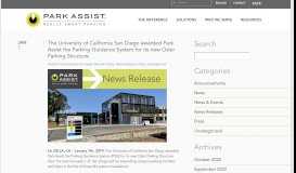 
							         The University of California San Diego awarded Park Assist the ...								  
							    