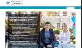 
							         The University of Canberra's online application portal for students ...								  
							    