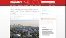 
							         The University of Chicago Medicine and Ingalls Health System ...								  
							    