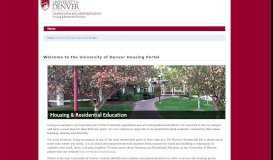 
							         the University of Denver Housing Portal - StarRez Housing								  
							    