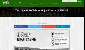 
							         The University of Lahore, Gujrat Campus - Pak Edu Career								  
							    