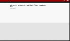 
							         the University of Phoenix Student and Faculty Web								  
							    