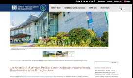 
							         The University of Vermont Medical Center Addresses Housing Needs ...								  
							    