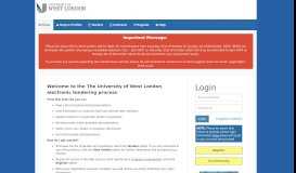 
							         The University of West London Electronic Tendering Management Site ...								  
							    