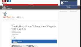 
							         The Unlikely Stars Of Americans' Favorite Video Games : All Tech ...								  
							    