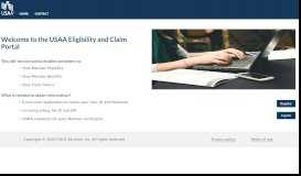 
							         the USAA Eligibility and Claim Portal								  
							    