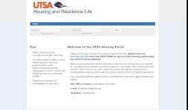 
							         the UTSA Housing Portal								  
							    