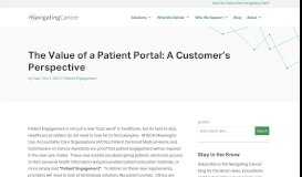 
							         The Value of a Patient Portal: A Customer's Perspective - Navigating ...								  
							    