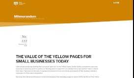 
							         The Value of the Yellow Pages for Small Businesses Today								  
							    