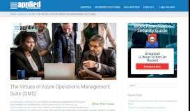 
							         The Virtues of Azure Operations Management Suite (OMS) - Best ...								  
							    