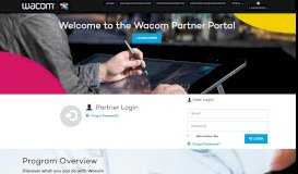 
							         the Wacom Partner Portal								  
							    