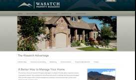 
							         The Wasatch Advantage | Wasatch Property Managers								  
							    