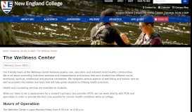 
							         The Wellness Center | New England College								  
							    