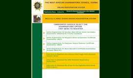 
							         The West African Examination Council, Ghana - Online Registration ...								  
							    