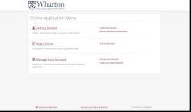 
							         The Wharton School of the University of Pennsylvania - ApplyWeb								  
							    